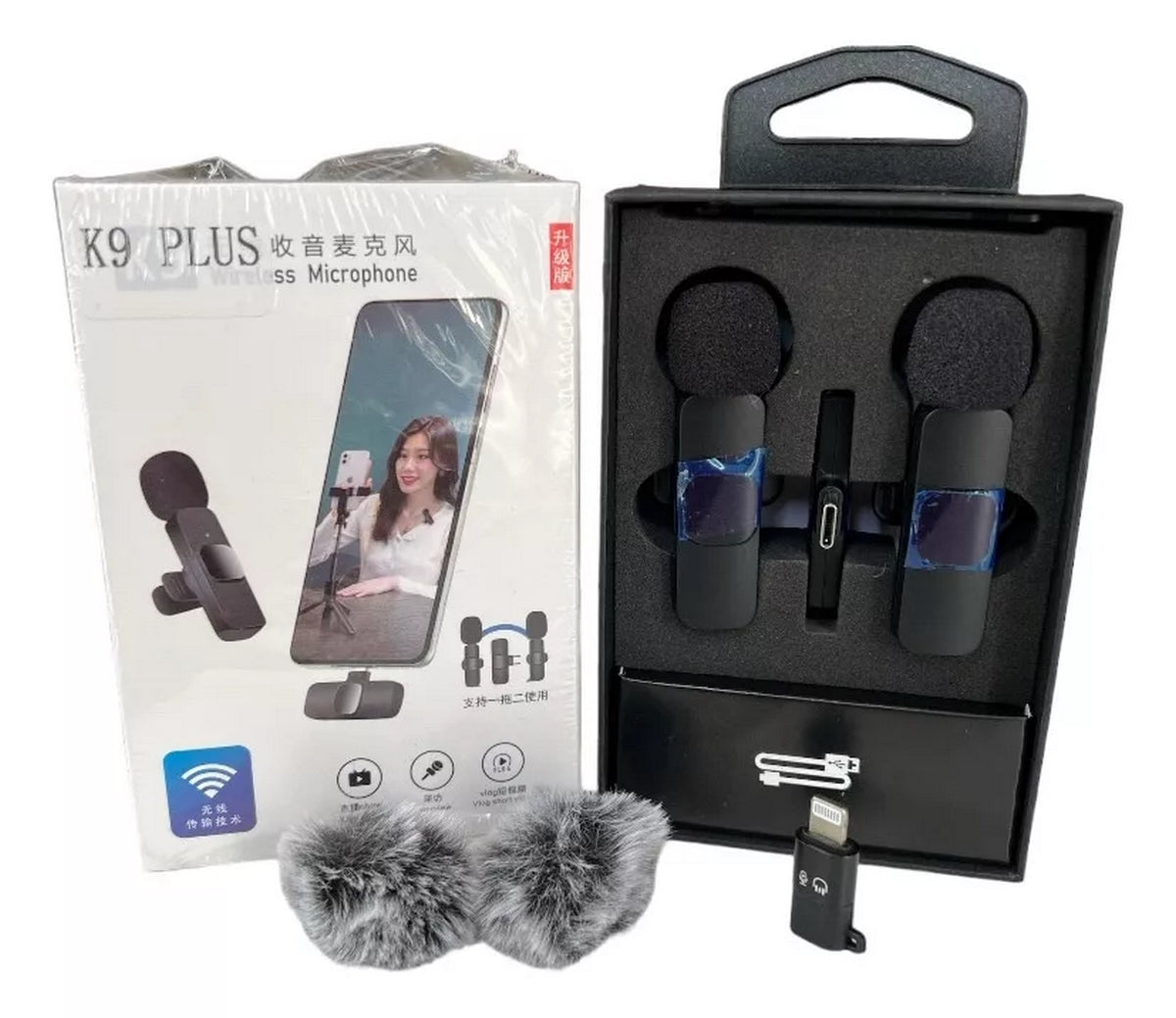 Micrófono Inalámbrico K9 Compatible con iPhone - Calidad de Sonido Superior