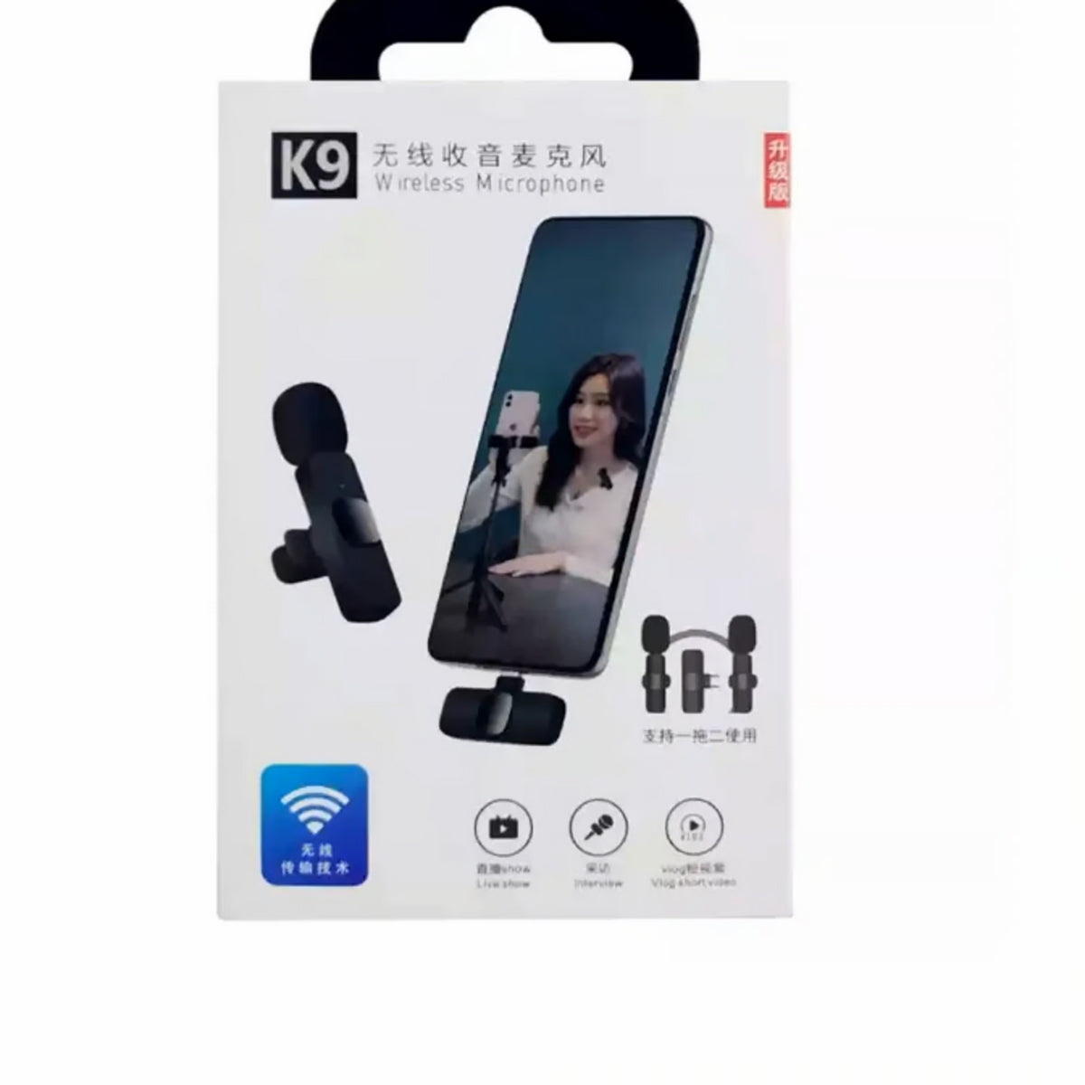 Micrófono Inalámbrico K9 Compatible con iPhone - Calidad de Sonido Superior