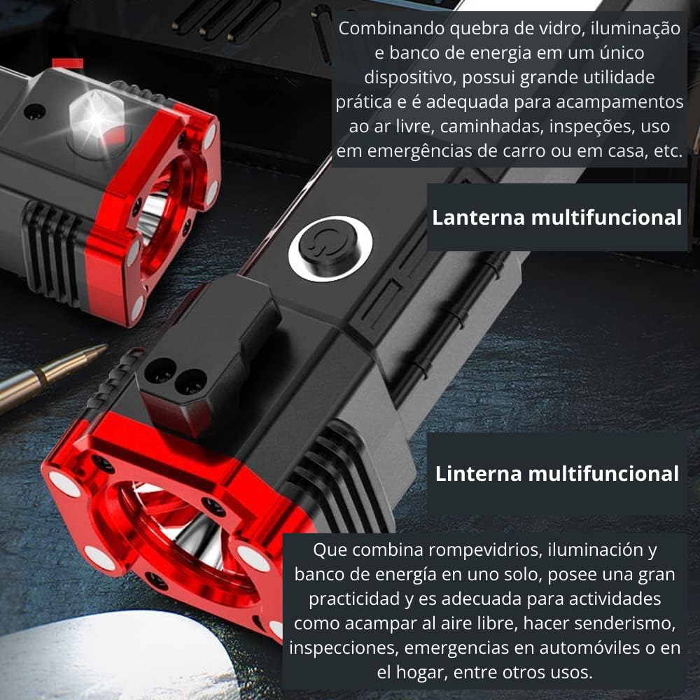Linterna  Táctica LED multifuncional Indestructible