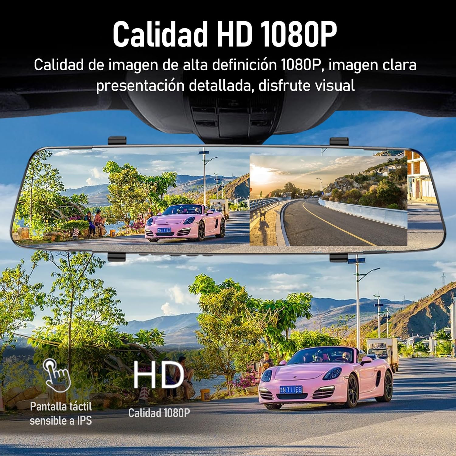 ESPEJO RETROVISOR CON CAMARA FULL HD