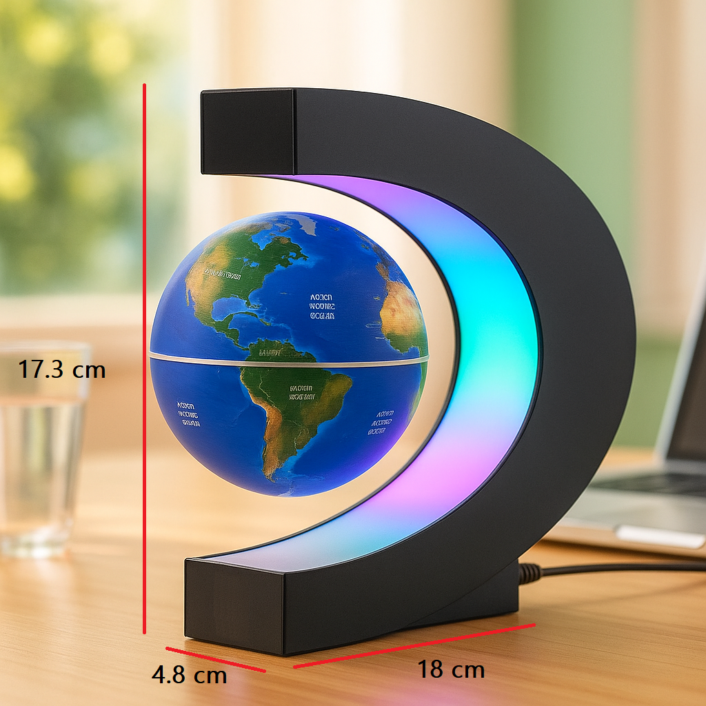 🌍 Lámpara LED Globo Flotante con Levitación Magnética