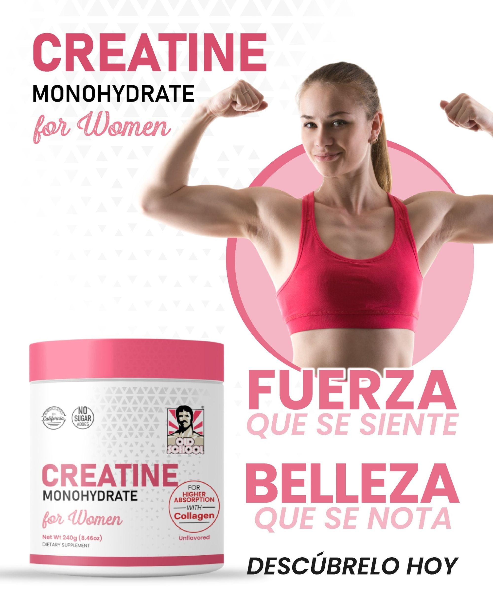 Creatina con BCAA + Colágeno para Mujeres