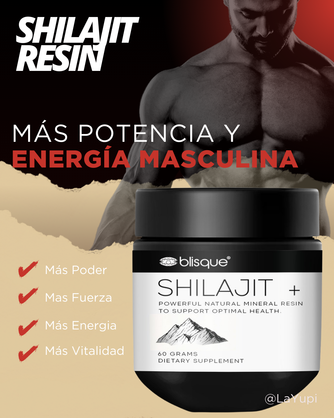 SHILAJIT - Brebajet del Himalaya  - A fuerza de la naturaleza que te ayuda en rendimiento