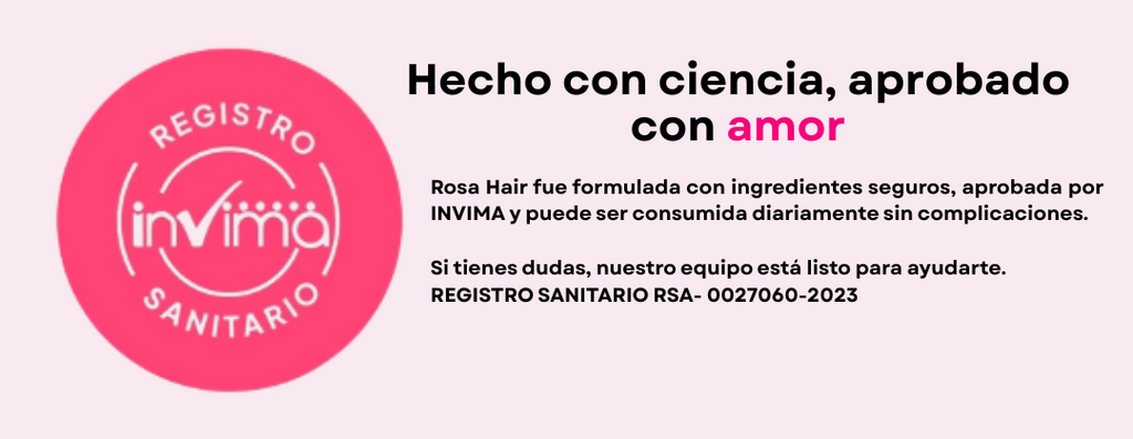 ROSA HAIR -  Refuerza tu belleza con Rosa Hair™ – Activa el crescimiento capilar, reducir caída de calleo, fortalece las uñas y mejora la textura de la piel.