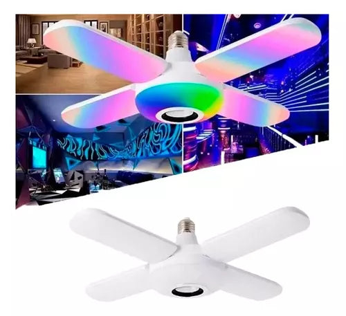 Bombillo con Apas Parlante Luces RGB