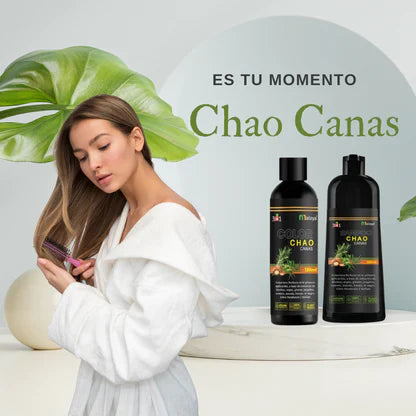 SHAMPOO CHAO — Cubre Canas + Tratamiento Profesional en Minutos.