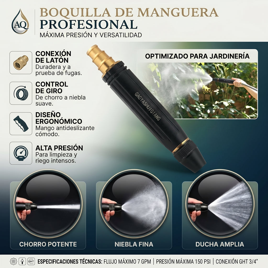 Boquilla Propulsora XPress™ | Convierte cualquier manguera en una potente hidrolavadora en segundos