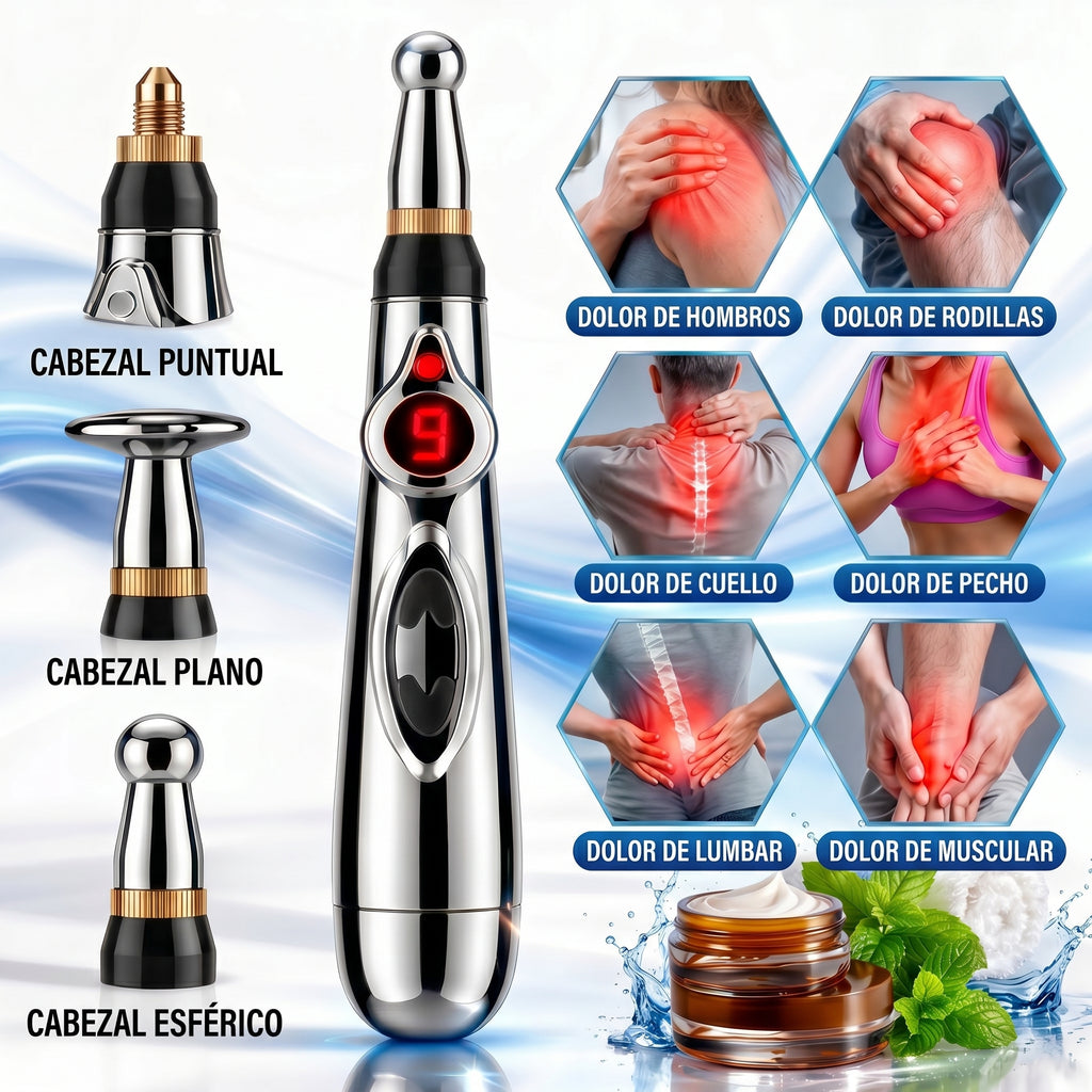 ⚡ Relaja cuello, espalda y piernas en minutos — sin agujas ni rutinas complicadas  💆‍♂️ Relax Pen™ + 2 Geles Incluidos