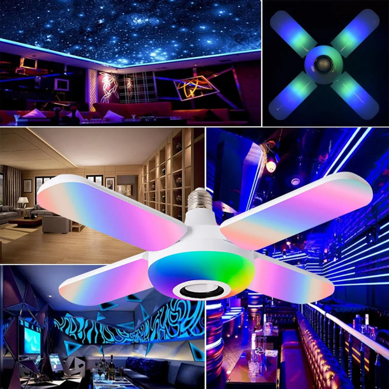 BOMBILLA LED COLORIDA Y PARLANTE BLUETOOTH