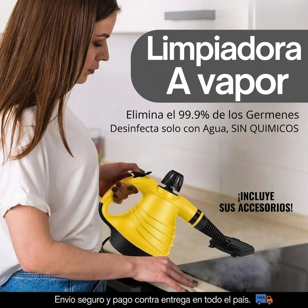 Máquina de Limpieza a Vapor Multifuncional | Limpieza Profunda Sin Químicos
