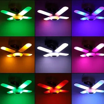 Bombillo con Apas Parlante Luces RGB