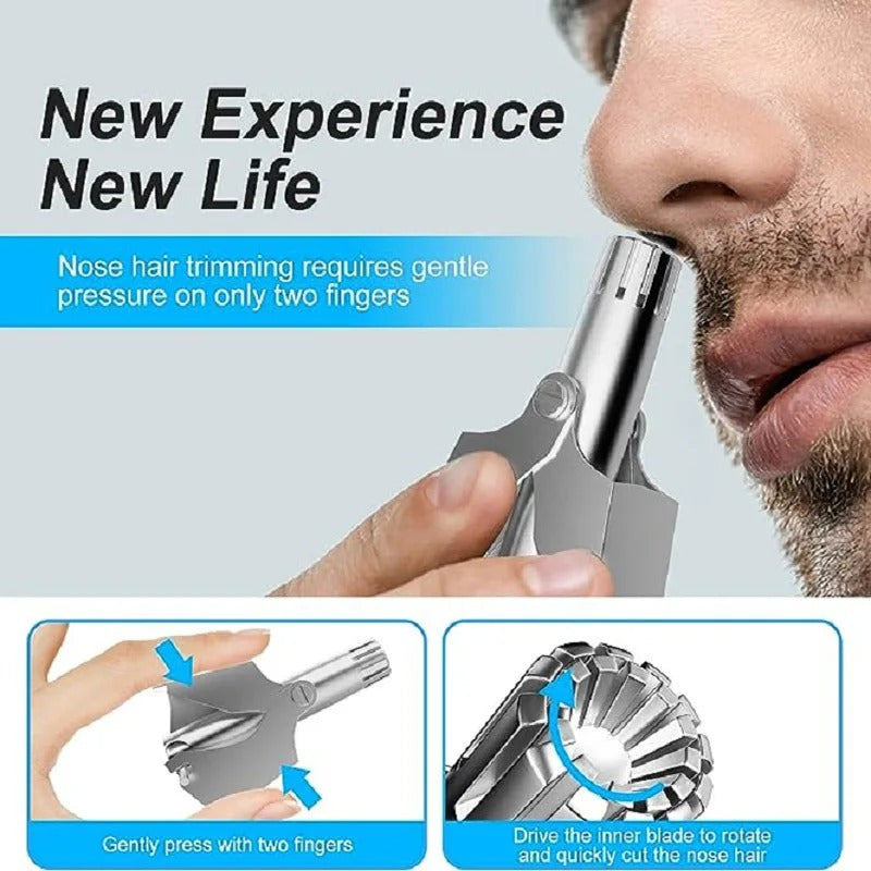 CleanNose Pro™ - Depilador Manual Nasal en Acero
