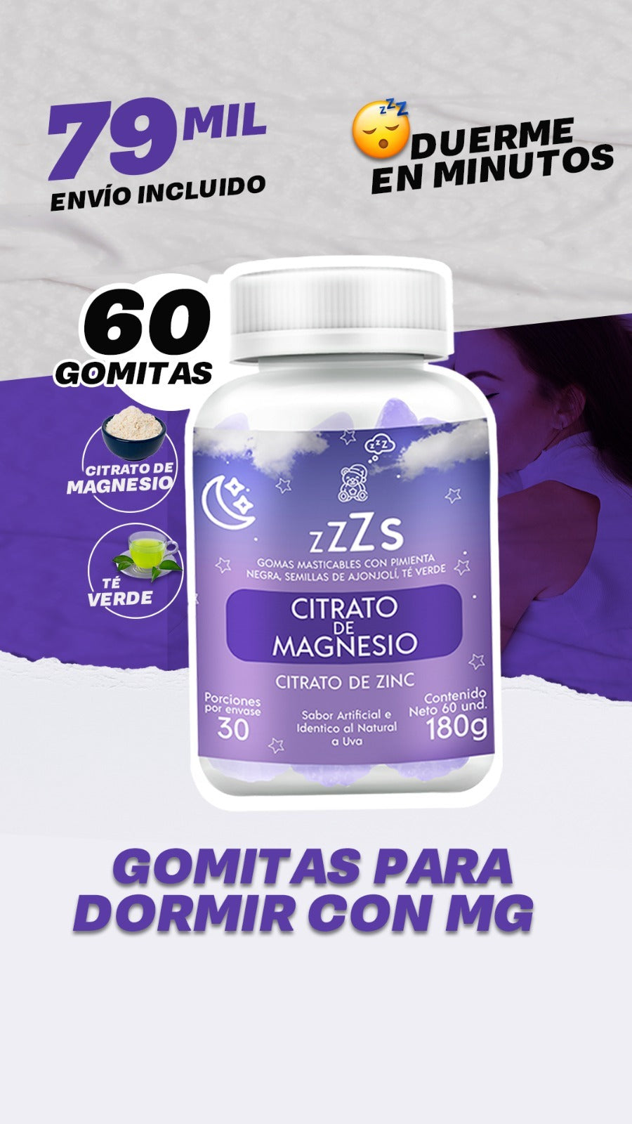 GOMITAS PARA DORMIR - ¡COMPRA 1 Y LLEVA 2 UNIDADES!