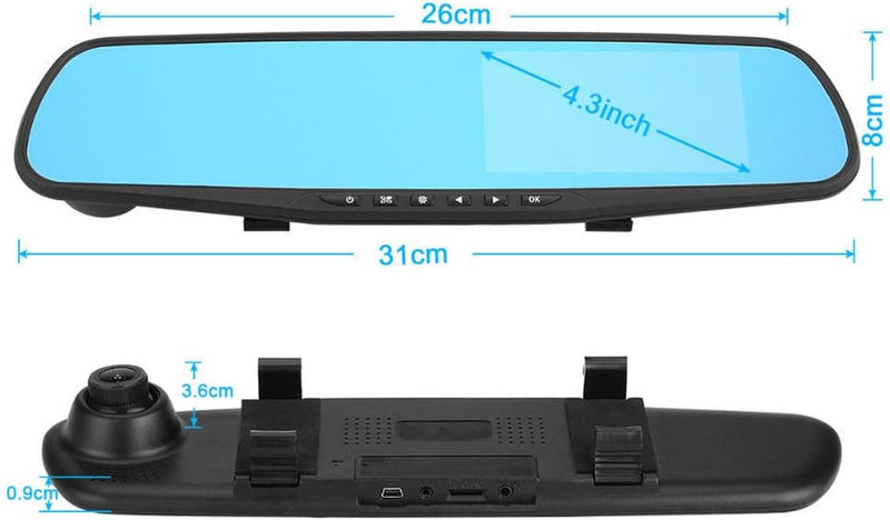 Espejo Retrovisor Con Cámara Para Autos