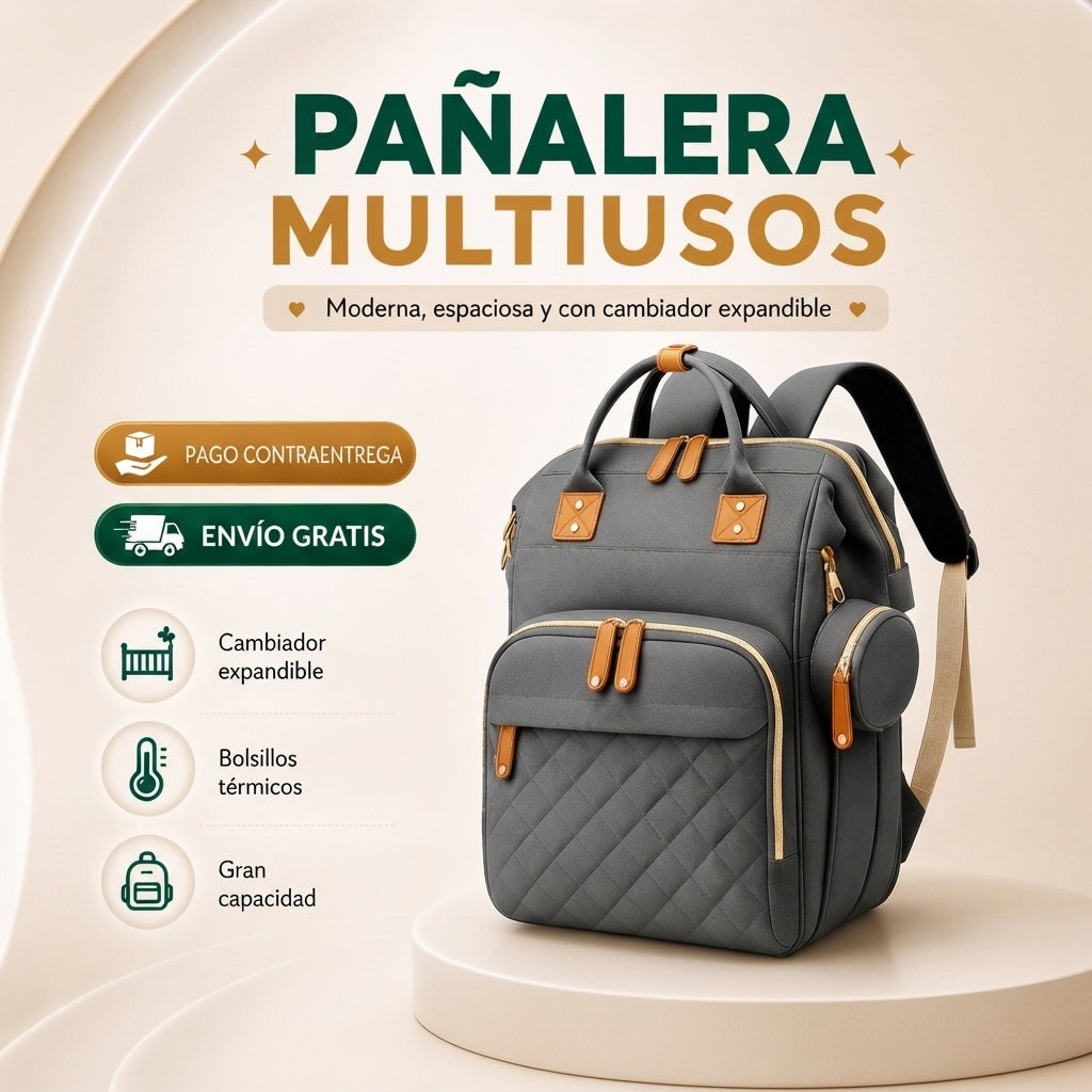 La pañalera que mantiene todo organizado, dondequiera que vayas con tu bebé.