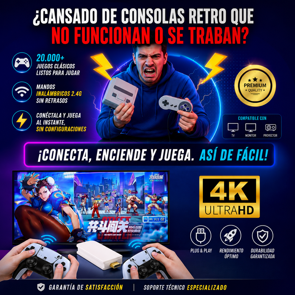 🎮 Consola M15: ¡Más de 20.000 juegos clásicos para revivir tu infancia en segundos!