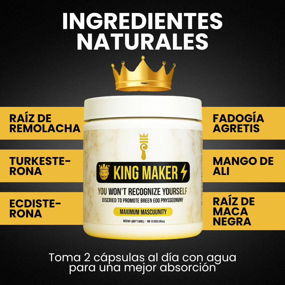 KING MAKER™ - Despierta tu virilidad, tu energía y tu confianza - POTENCIADOR DE TESTOSTERONA
