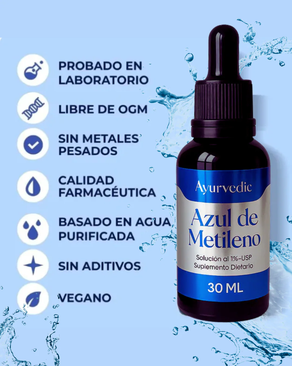 AZUL DE METILENO AYURVEDIC 30 ML - ORIGINAL