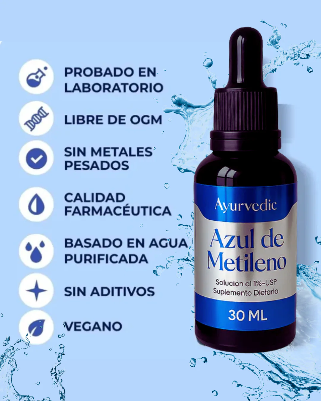 AZUL DE METILENO AYURVEDIC 30 ML - ORIGINAL
