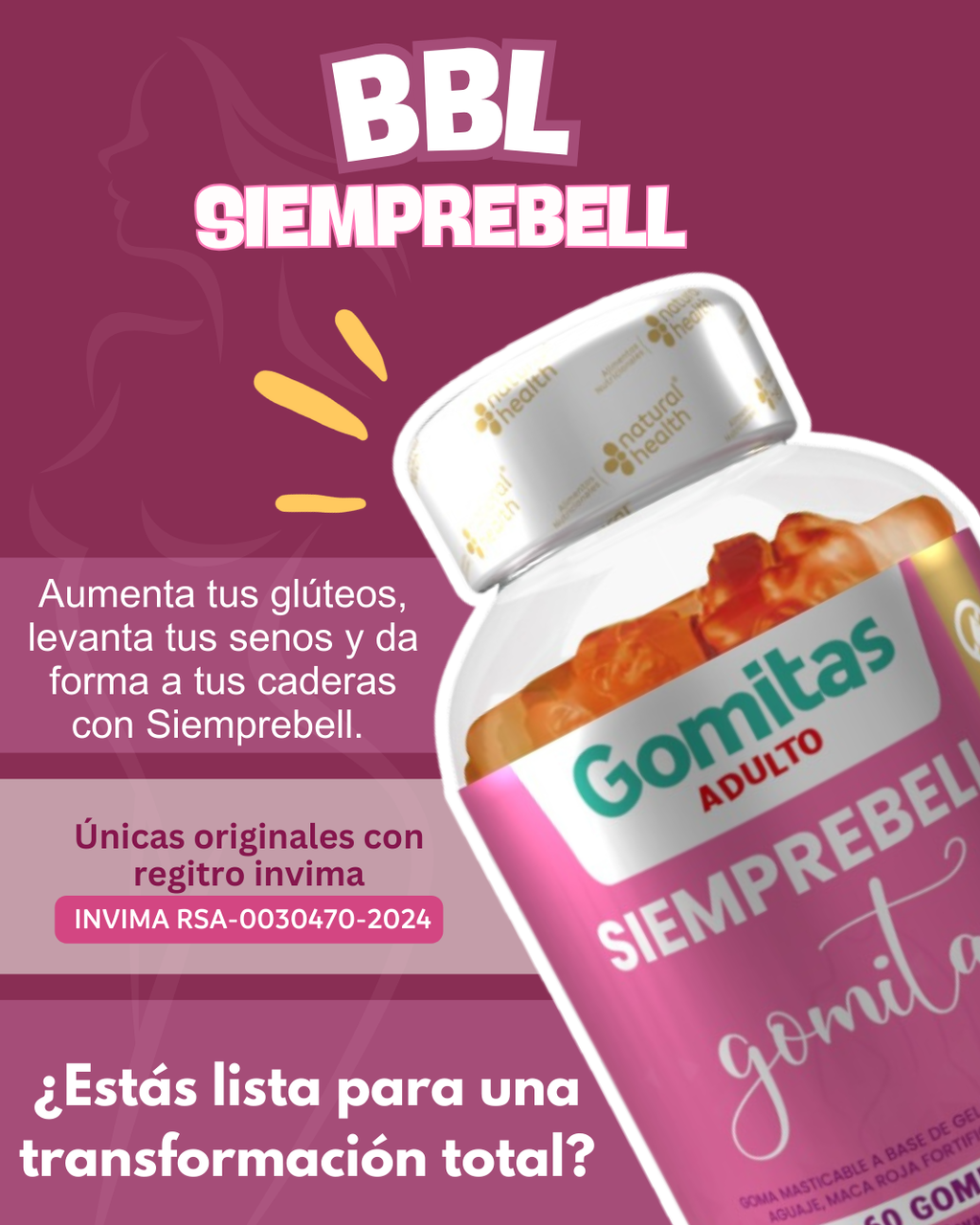 GOMITAS SIEMPREBELL ADULTO - DEFINE TUS CURVAS