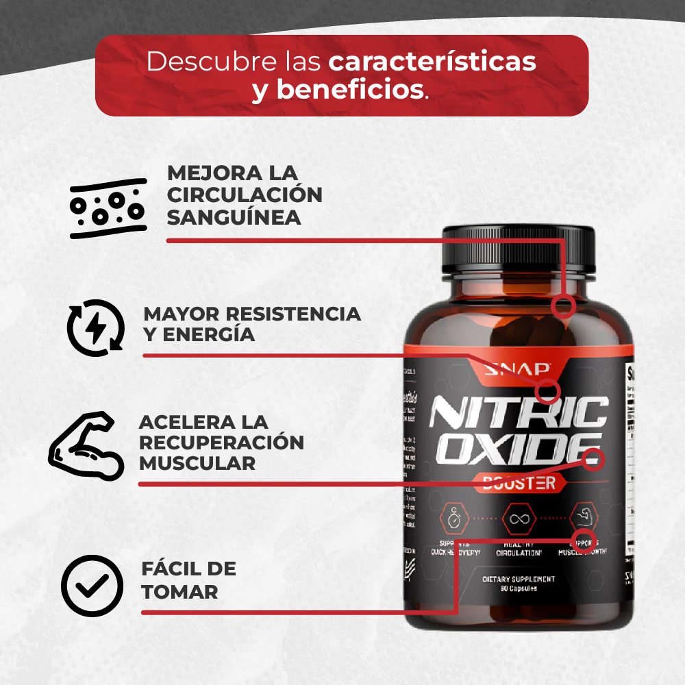 NITRIC OXIDE SNAP ORIGINAL-  ERECCIONES MÁS DURAS. MAYOR SENSIBILIDAD Y PLACER.  MÁS ENERGÍA PARA RENDIR COMO NUNCA.
