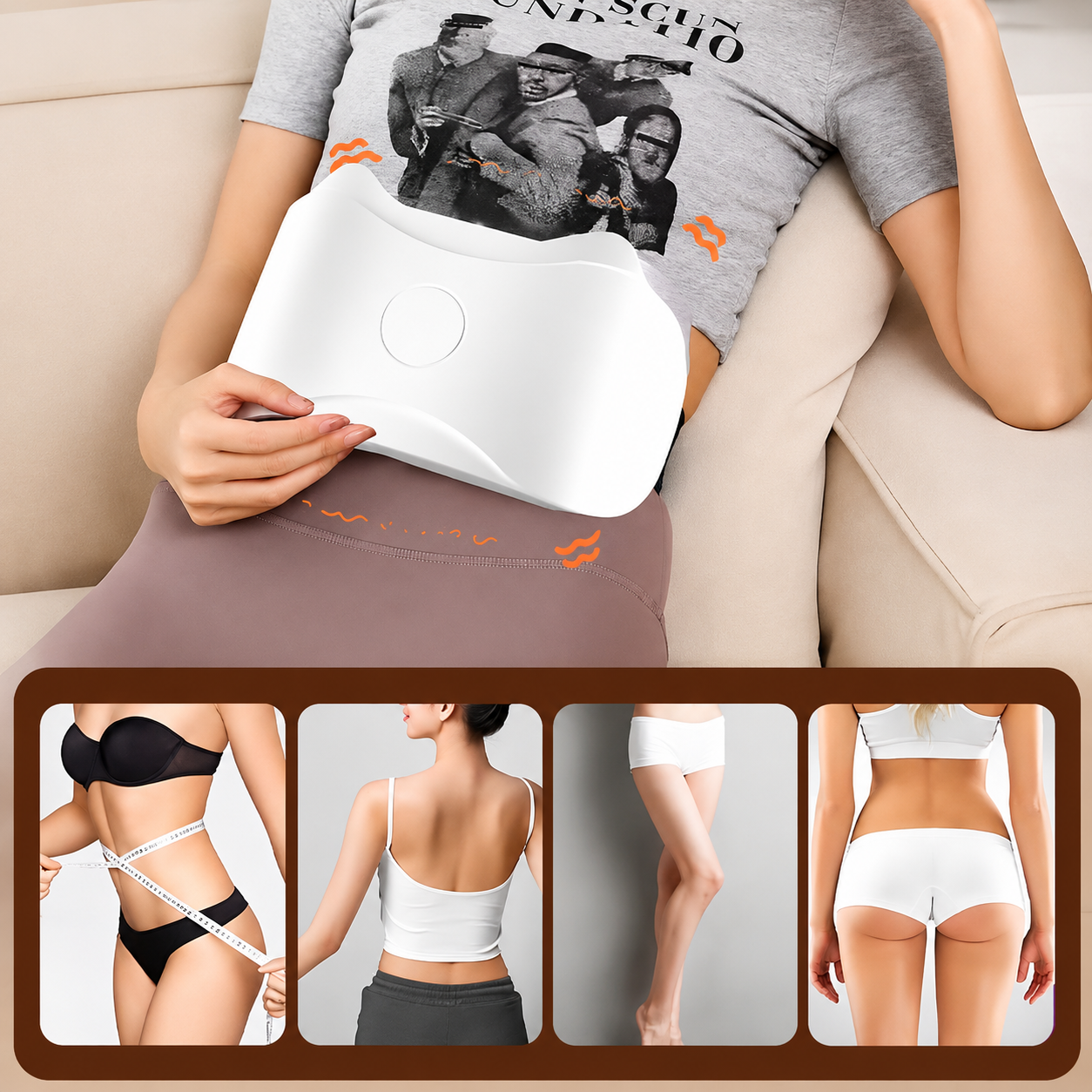 Masajeador Abdominal Eléctrico Inalámbrico para Quemar Grasa y Digerir