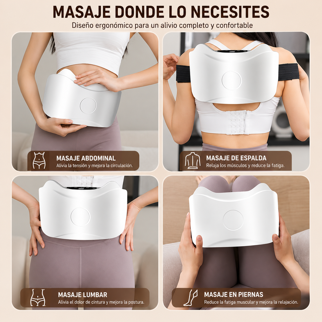 Masajeador Abdominal Eléctrico Inalámbrico para Quemar Grasa y Digerir