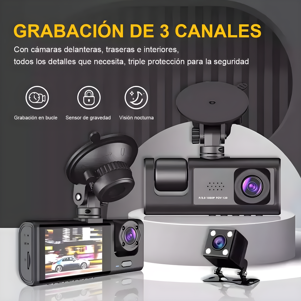 GripMaster - Camara Doble Para Auto